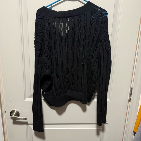 a new day Women's Black Open-Knit Cardigan - Picture 5 of 5